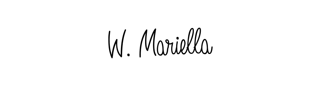How to make W. Mariella signature? Angelique-Rose-font-FFP is a professional autograph style. Create handwritten signature for W. Mariella name. W. Mariella signature style 5 images and pictures png